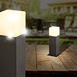 MIA Light Sockel Leuchte ↥300mm/ Anthrazit/ Alu/ AUSSEN Wege Lampe Aussenlampe Aussenleuchte Gartenlampe Gartenleuchte Sockellampe Sockelleuchte Wegelampe Wegeleuchte