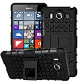 Microsoft Nokia Lumia 950 Hülle Nnopbeclik Hybrid 2in1 TPU+PC Schutzhülle Cover Case Silikon Rüstung Armor Dual Layer Muster Handytasche Backcover ...