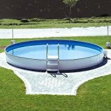 Miganeo® Stahlwandpool Styra rund, Einbaupool, Pool verschiedene Größen 350x120cm - 600x150cm, auch zum Erdeinbau (500x150cm)