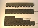 Mini Dachschindeln Biberschwanz (50 mm) - Grau " 23.413 " Dachschindel