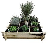 Mini Garten aus Holz 75x75x18cm (zum zusammenstecken)- Ohne Pflanzen