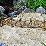 Miniatur-Fairy Garden Woodland Twig Zaun mit Spießen