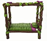 Miniatur-Fee und Baby-Gnome-Bett - ein 4-Post Miniatur-Bett für Ihre Fee und Gnome-Garten, Pixies und Sprites - Ein Feengarten Accessoire