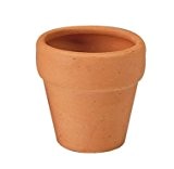 Miniatur Terracotta - Blumentopf / Tontopf mit Loch (1,5 cm / terracotta)