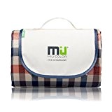 MIU COLOR® Picknickdecke für Familie 200 x 145 cm-Stranddecke Picknickmatte mit wasserabweisender Rückseite