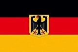 MM Deutschland Flagge/Fahne mit Adler, mehrfarbig, 150 x 90 x1 cm, 16309