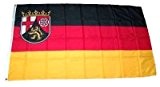 MM Rheinland-Pfalz Flagge/Fahne, 150 x 90 cm, wetterfest, mehrfarbig, 16199