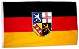 MM Saarland Flagge/Fahne, 150 x 90 cm, wetterfest, mehrfarbig, 16200