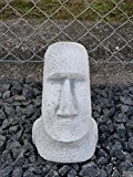 Moai Steinstatue Osterinsel Kopf Gesicht Dekorationselement aus Steinguss, frostfest