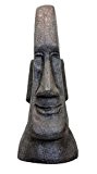 Moais Figur, Skulpturkopf, Gartenskulptur im Granitlook, Skulptur, Statue 76 cm