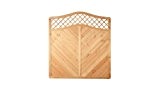 Moderne und massive Sichtschutz Holzzaunelemente in den Maßen 180 x 190 auf 180 cm (Breite x Höhe) aus Douglasie mit ...