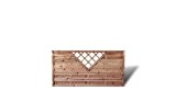 Moderner Sichtschutz Terrassen Dichtzaun mit Rankgitter in V-Form Maß 180 x 90 cm (Breite x Höhe) aus Kiefer/Fichte Holz, druckimprägniert ...