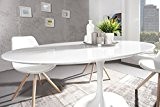 Moderner Yacht Design Esstisch Weiß Hochglanz 160 cm Oval von Casa Padrino - Esszimmer Tisch