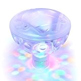 [modifizierte Version] VicTsing 5 Blitzlichtern Unterwasser Schwimmende Lampe LED Disco AQUAglow Multi Farbe Pond Pool Spa Whirlpool Party Nachtlicht