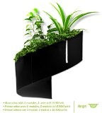 Modul'Green - Designer blumentopf für Wände - drinnen & draußen - schwarz