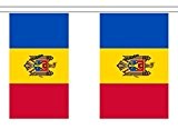Moldawien Polyester Flagge Wimpelkette 3 m (10 ') Wimpelkette mit 10 Flaggen