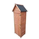 Moorland® Garten-Haus Gerätehaus aus Holz - Geräte-Schuppen 192x66x47cm (HxBxT) mit Spitzdach witterungsbeständig
