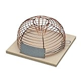 Moorland® Lebend-Korbfalle für Mäuse aus Draht und Holz-Platte mit einem Eingang Ø14 cm - ideal für den Innen und Aussen