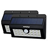 Mpow 2 Stück LED Solarleuchten [3 Intelligente Modi] Mpow 3-in-1 Wireless Wetterfeste Licht Bewegungs Sensor Lampe mit 20 LED für ...