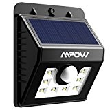 Mpow Solarleuchte 8 LED Solarlampe Sicherheits-, Bewegungs Licht Sensor mit 3 Intelligenten Modi