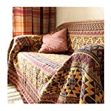 MQMY atmungsaktiv weich decke sofa-decke teppich baumwolle rote geometrie multi-funktions (130*180cm/51.18*70.86inches, 02)
