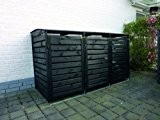 Mülltonnenbox für 3 Tonnen anthrazit, H 122 x B 219 - (512030)