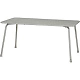 MWH Keido Tisch, Stahl, Streckmetall, 160 x 90 cm, grau