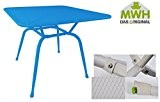 MWH-Tisch Conello 90x90x74cm blau Streckmetalltisch Gartentisch Tisch Möbel