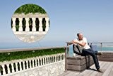 myfence Balkonsichtschutz mit Motiv: Villa Romantica als Blickschutz in der Größe 500cm x 120 cm wie Sichtschutz auf Vollplane