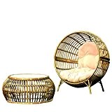 Nachahmung bambus - rattan wicker deckchair set / sonnenliege / liegestuhl / strandstuhl / gartensessel / relaxliege / lounge sessel ...