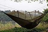 NatureFun Ultraleichte Moskito Netz Camping Hängematte / 300kg Tragfähigkeit,(300 x 140 cm) Atmungsaktiv, schnell trocknende Fallschirm Nylon / Enthalten 2 ...