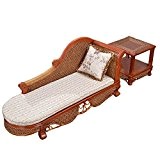 Natürlichen bambus - rattan wicker deckchair set / sonnenliege / liegestuhl / strandstuhl / gartensessel / relaxliege / lounge sessel ...