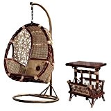 Natürlichen bambus - rattan wicker swingsessel set / schwebesessel suite / hängesessel satz / hängekorb / hängematten / schwingen / ...