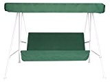 Neffy Shop Set kissen und Dach Ersatz für Hollywoodschaukel 3-Sitzer, grün, 150 x 55 x 6 cm, 19599