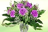 Nelken Strauß - Blumenstrauß lila-pinke Nelken, Schleierkraut und diverses Grün