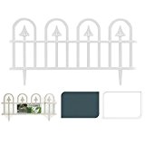Neu 4er Set Plastik Kuppel Tor Geformt Rasen Begrenzung Rand Garten Einfassung Pflanze Picket Zaun Panel Set - Grün