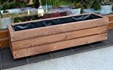 NEU Pflanzkasten aus Holz TOP Pflanzkübel Garten Terrasse fertig montiert D6 Nuss (Länge 90cm)