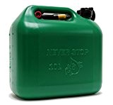 Never Stop Kraftstoffkanister Benzinkanister Reservekanister Kunststoff grün 10 Liter UN Zulassung