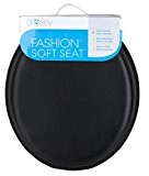 New Ginsey Cushion Soft Padded Toilet Seat - Black by Ginsey