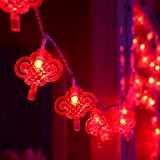 New Year Spring Festival Dekorationen kreative chinesische Knotenlampe führte Lichterketten, 10m, 80 ein chinesischer Knoten