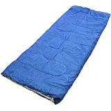 Nexos Schlafsack Maoka 190x70 cm 170T Polyester 150g/m² blau 15-25°C Decke Camping 900g Zelten Schlafsackhülle