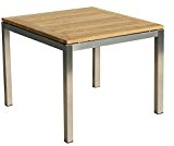Nexus Edelstahl Tisch 90x90 cm Gartentisch Gartenmöbel Esstisch