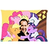 Nicolas Cage My Little Pony Custom Zippered Home Decorative Pillowcases Pillow Cases 20x30 (Twin sides)