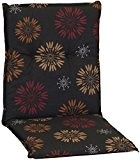 Niederlehner Polster Sitzkissen für Stühle Bezug aus 100% Baumwolle bunte Pusteblumen dunkelgrauer Hintergrund