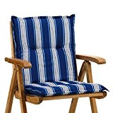 Niederlehner Sessel Auflagen Rio 20581-110 blau-weiß gestreift 98 x 49 cm