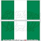 Nigeria Nigerianische Flagge West Afrika, afrikanischen 111,8 cm 110) Bumper Sticker, Aufkleber Vinyl X2