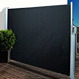 Noor Seitenmarkise Polyester, anthrazit, 160 x 300 cm