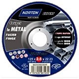 Norton Trennscheiben für Nabendynamo déporte expert Metall, Inox Durchmesser 125 x 2,5 x 22,2