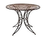 Nostalgie Tisch Gartentisch Bistrotisch Eisen 13kg Antik-Stil 100cm braun