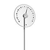 Odin "Garden Disc Glass" Thermometer Edelstahl